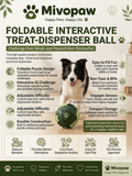 Mivopaw Foldable Interactive Treat-Dispenser Ball – Smart Puzzle Toy for Pet Entertainment and Mental Stimulation