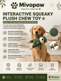Mivopaw Interactive Squeaky Plush Chew Toy – Soft Interactive Chew Toy for Puppies & Dogs