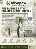 Mivopaw Pet Bubble Bath Foamer & Scrubber – Spa-Quality Grooming for Your Furry Friend