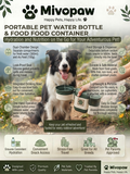 Mivopaw Portable Pet Water Bottle & Food Container – Hydration and Nutrition on the Go