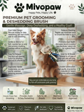 Mivopaw Premium Pet Grooming & Deshedding Brush – Gentle Massage and Healthy Coat
