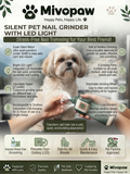 Mivopaw Silent Pet Nail Grinder – Stress-Free Nail Trimming for Your Best Friend